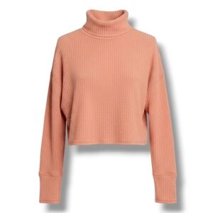 Wild Fable  Women's peach orange waffle Pullover Long Sleeve Shirt - XS